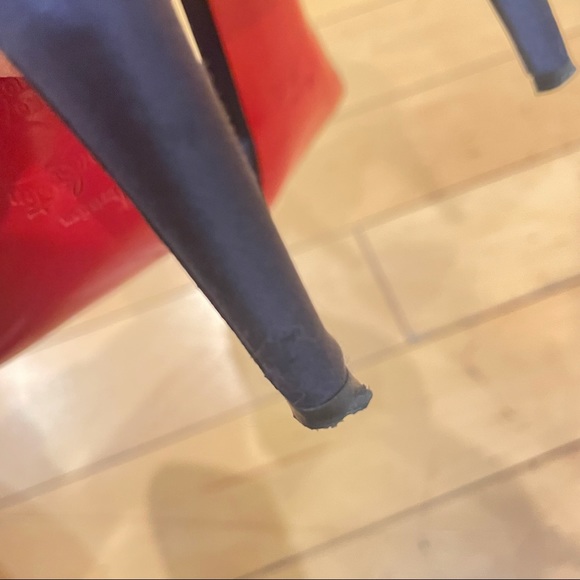 CHRISTIAN LOUBOUTIN Navy Velvet and Satin Bow Heels - Picture 5 of 6